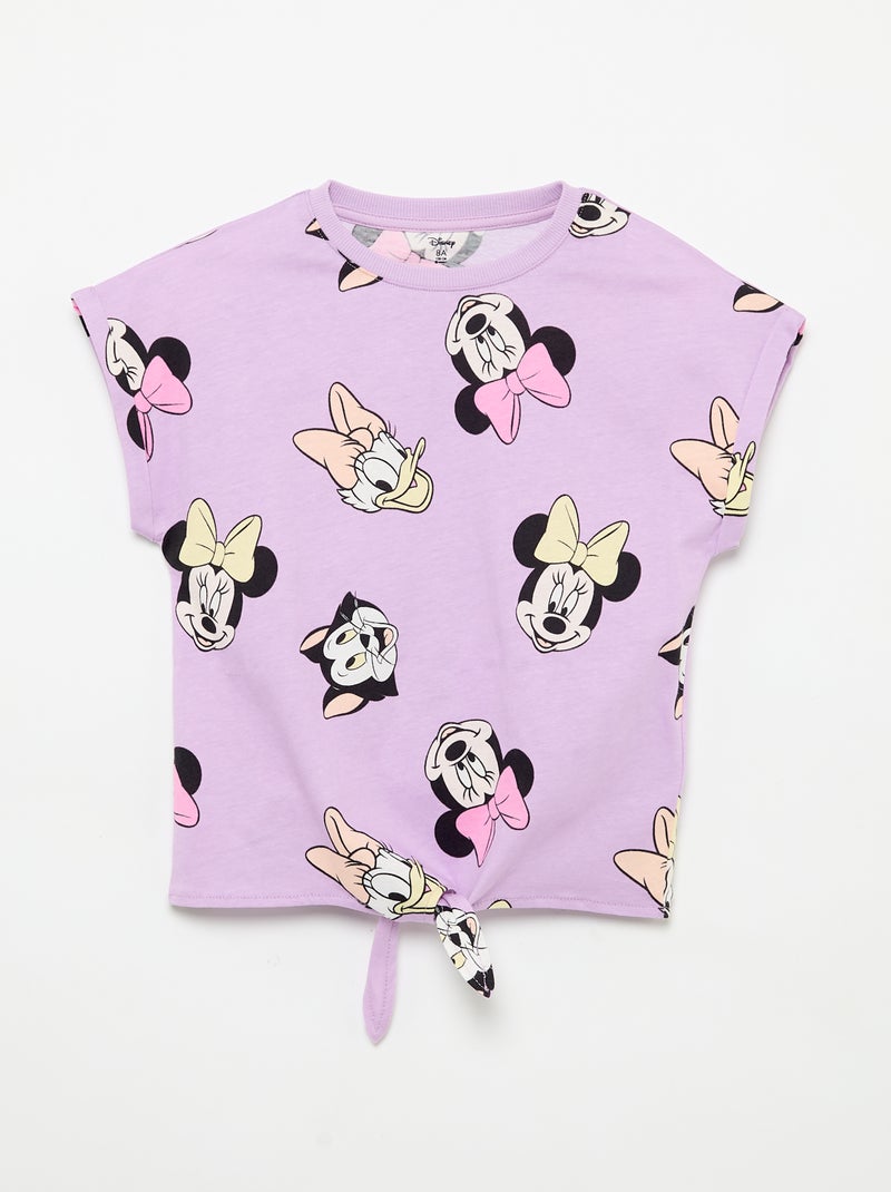 Ensemble short volanté + T-shirt 'Disney' Violet - Kiabi