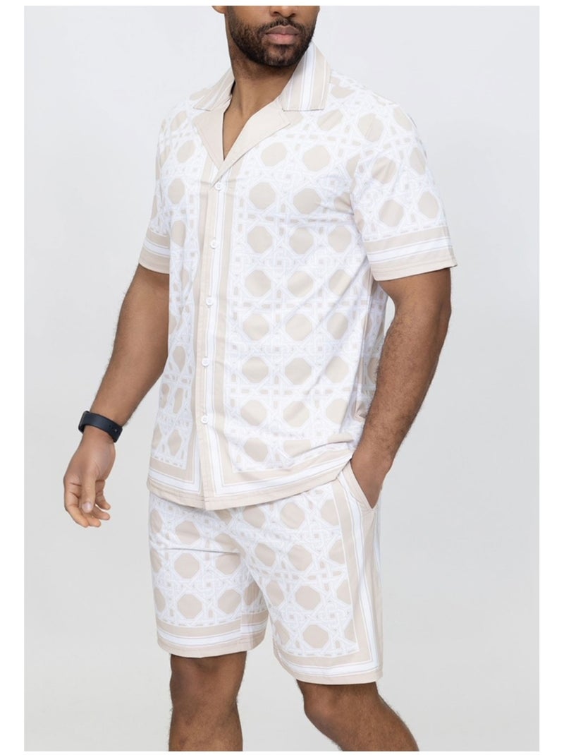 Ensemble Short,Chemise Kebello Beige - Kiabi