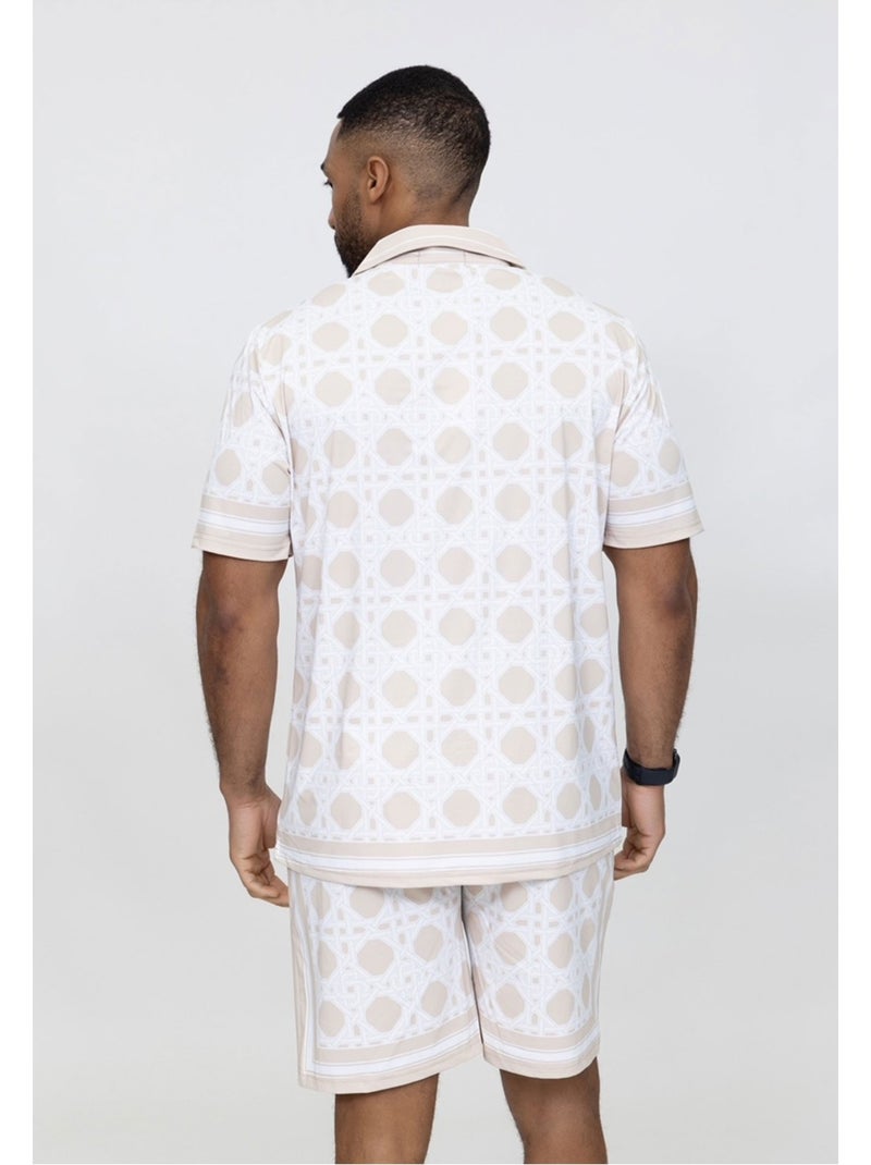 Ensemble Short,Chemise Kebello Beige - Kiabi