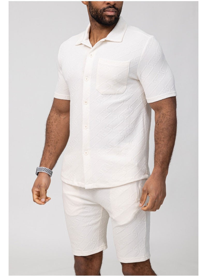 Ensemble Short,Chemise Kebello Blanc - Kiabi