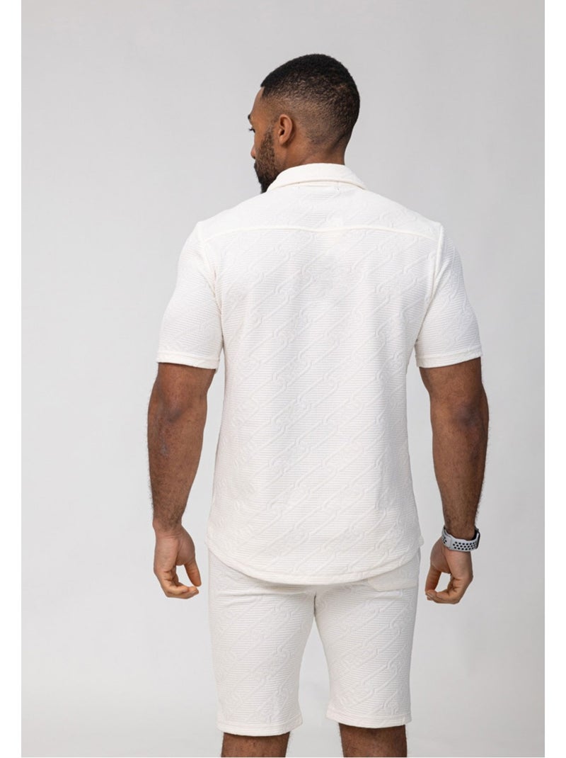 Ensemble Short,Chemise Kebello Blanc - Kiabi