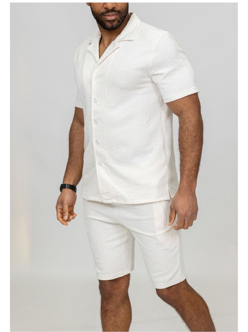 Ensemble Short,Chemise Kebello Blanc - Kiabi