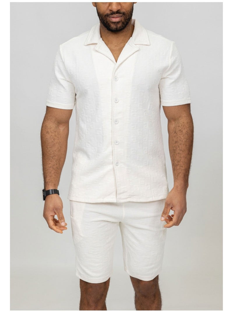 Ensemble Short,Chemise Kebello Blanc - Kiabi