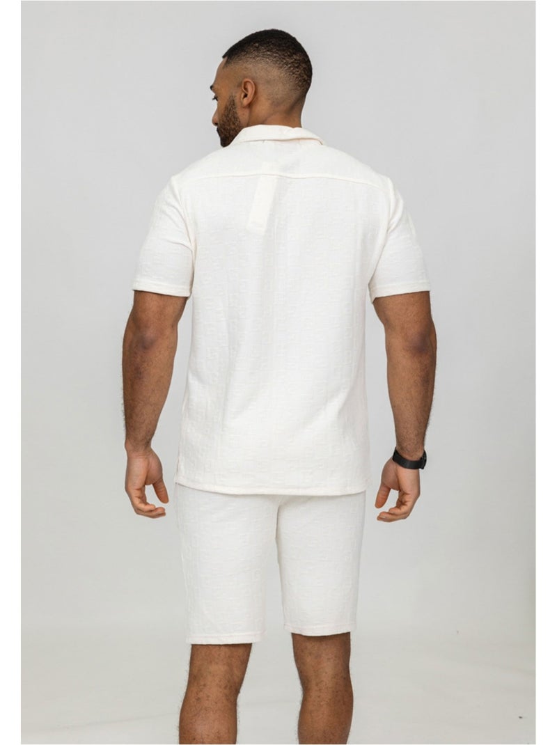 Ensemble Short,Chemise Kebello Blanc - Kiabi