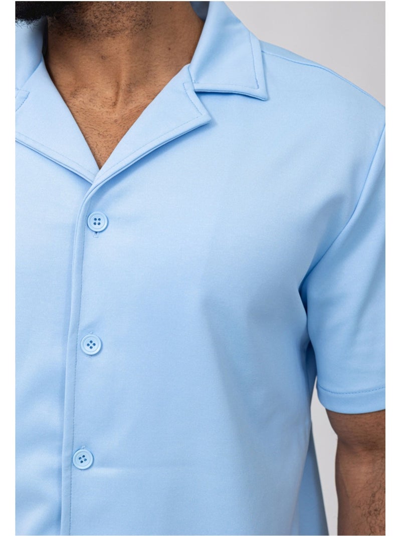 Ensemble Short,Chemise Kebello Bleu ciel - Kiabi