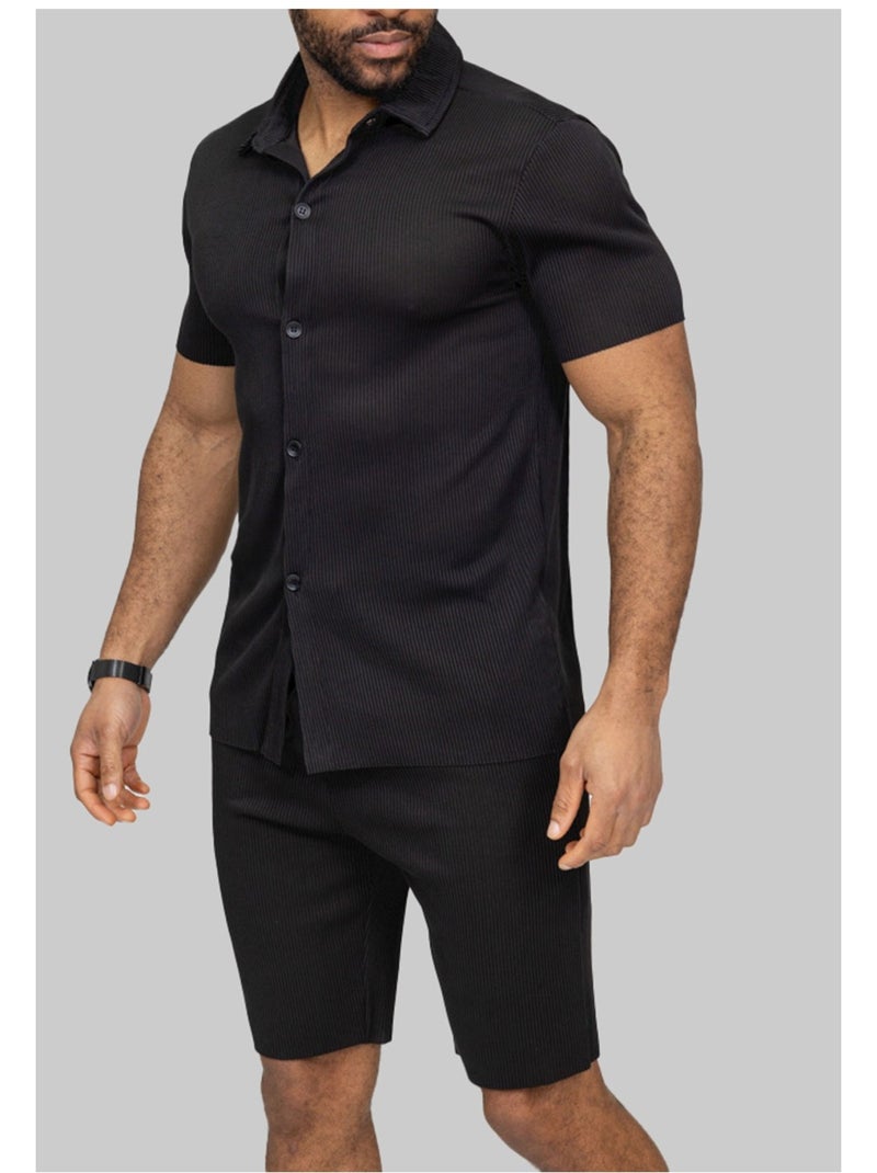 Ensemble Short,Chemise Kebello Noir Noir - Kiabi
