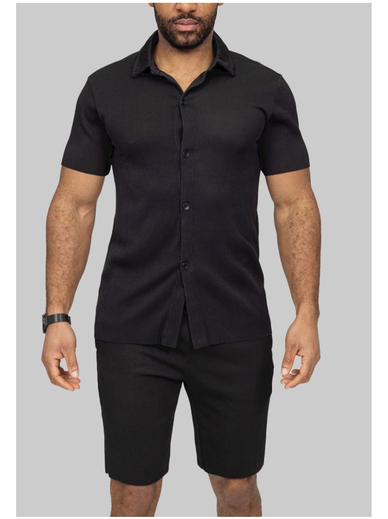 Ensemble Short,Chemise Kebello Noir Noir - Kiabi