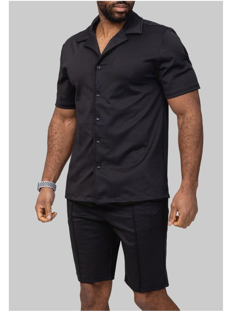 Ensemble Short,Chemise Kebello Noir Noir - Kiabi