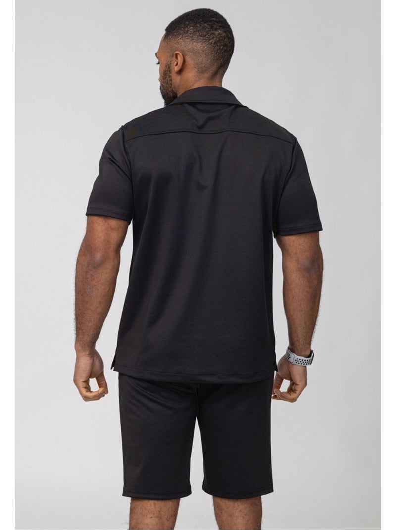 Ensemble Short,Chemise Kebello Noir Noir - Kiabi