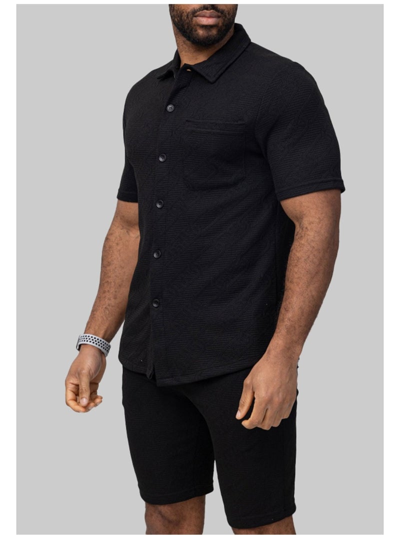 Ensemble Short,Chemise Kebello Noir Noir - Kiabi