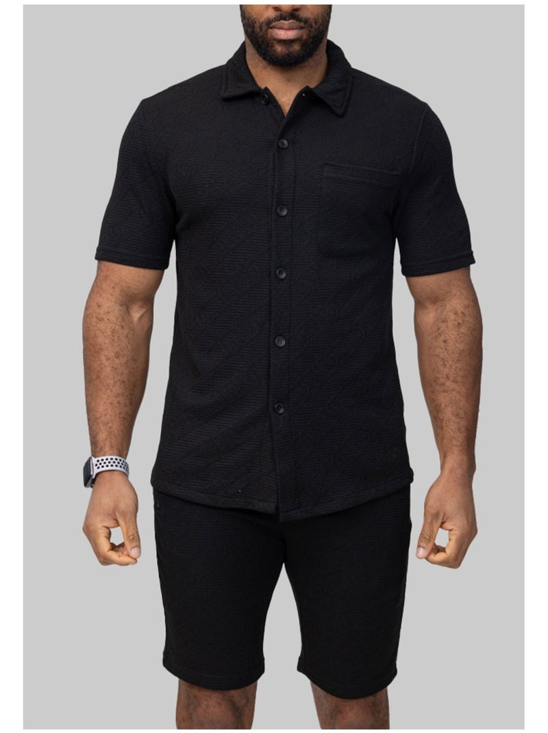 Ensemble Short,Chemise Kebello Noir Noir - Kiabi