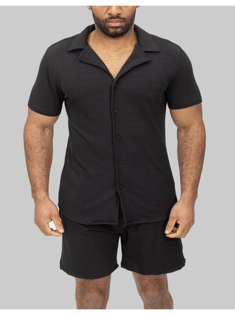 Ensemble Short,Chemise Kebello Noir Noir - Kiabi