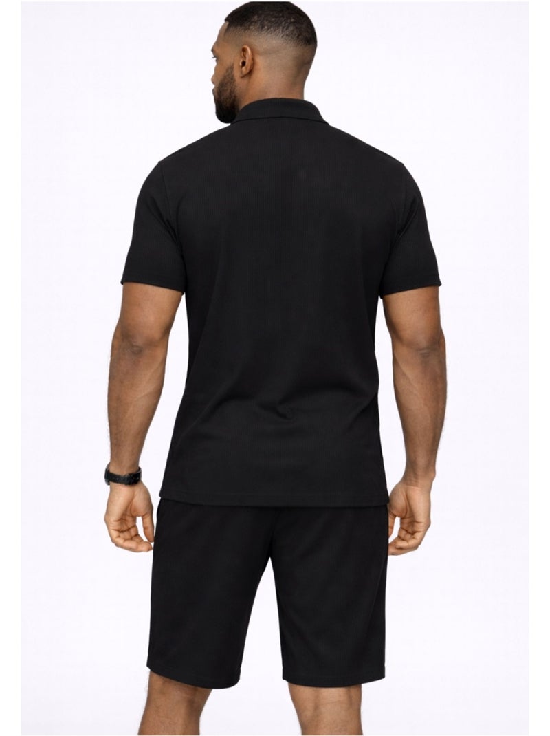 Ensemble Short,Chemise Kebello Noir Noir - Kiabi