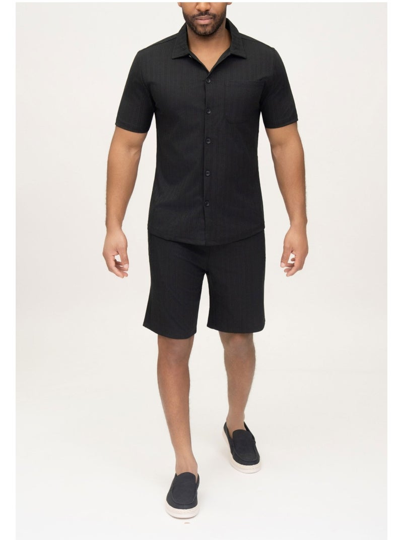 Ensemble Short,Chemise Kebello Noir Noir - Kiabi
