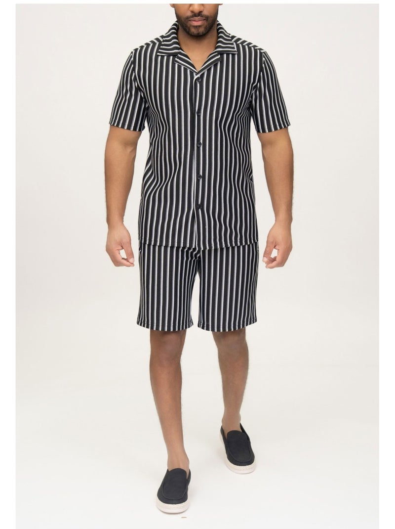 Ensemble Short,Chemise Kebello Noir Noir - Kiabi