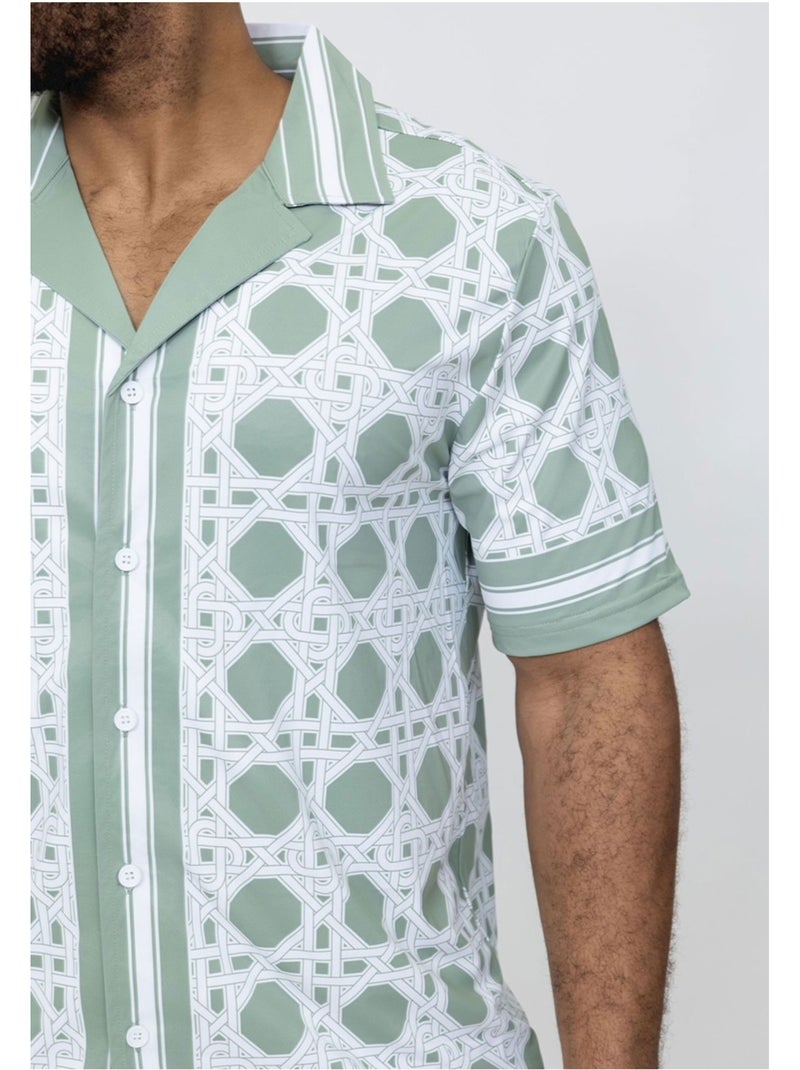 Ensemble Short,Chemise Kebello Vert - Kiabi