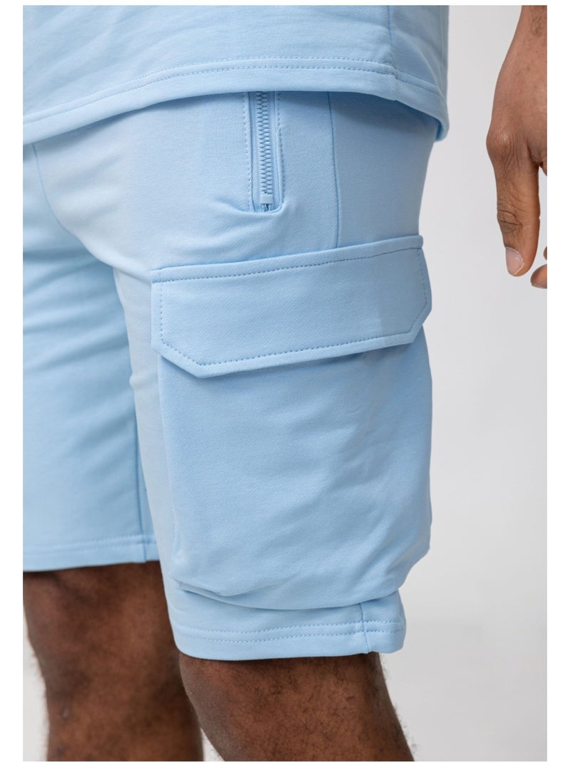 Ensemble Short,T-shirt Kebello Bleu ciel - Kiabi