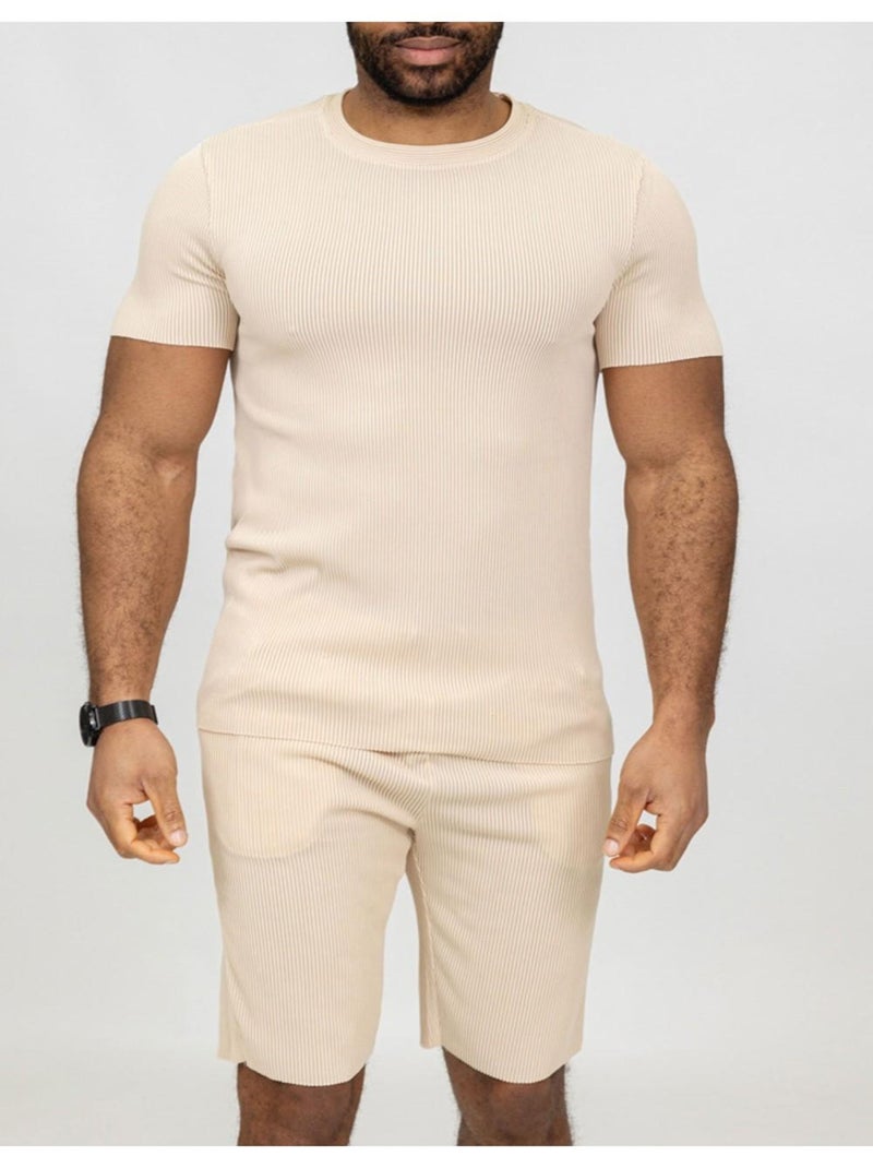 Ensemble Short,Tshirt Kebello Beige - Kiabi