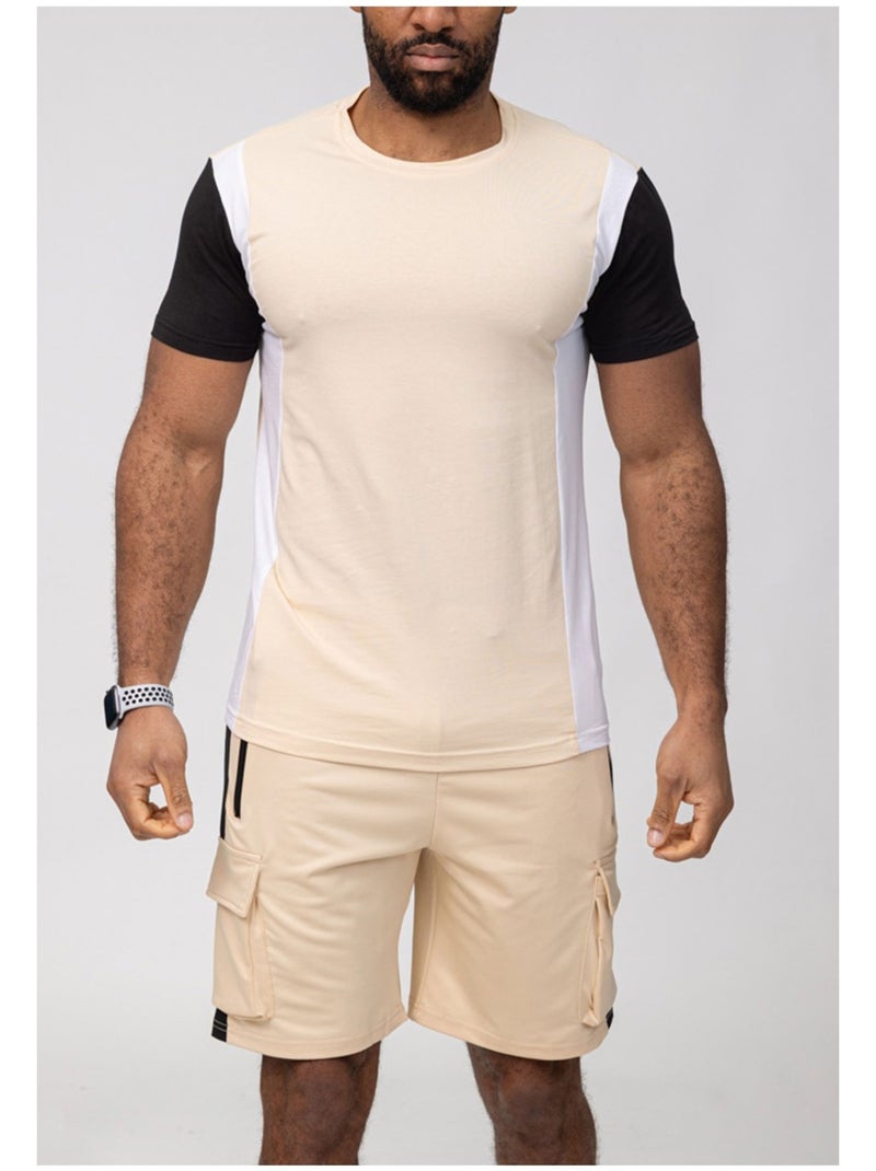 Ensemble Short,Tshirt Kebello Beige - Kiabi