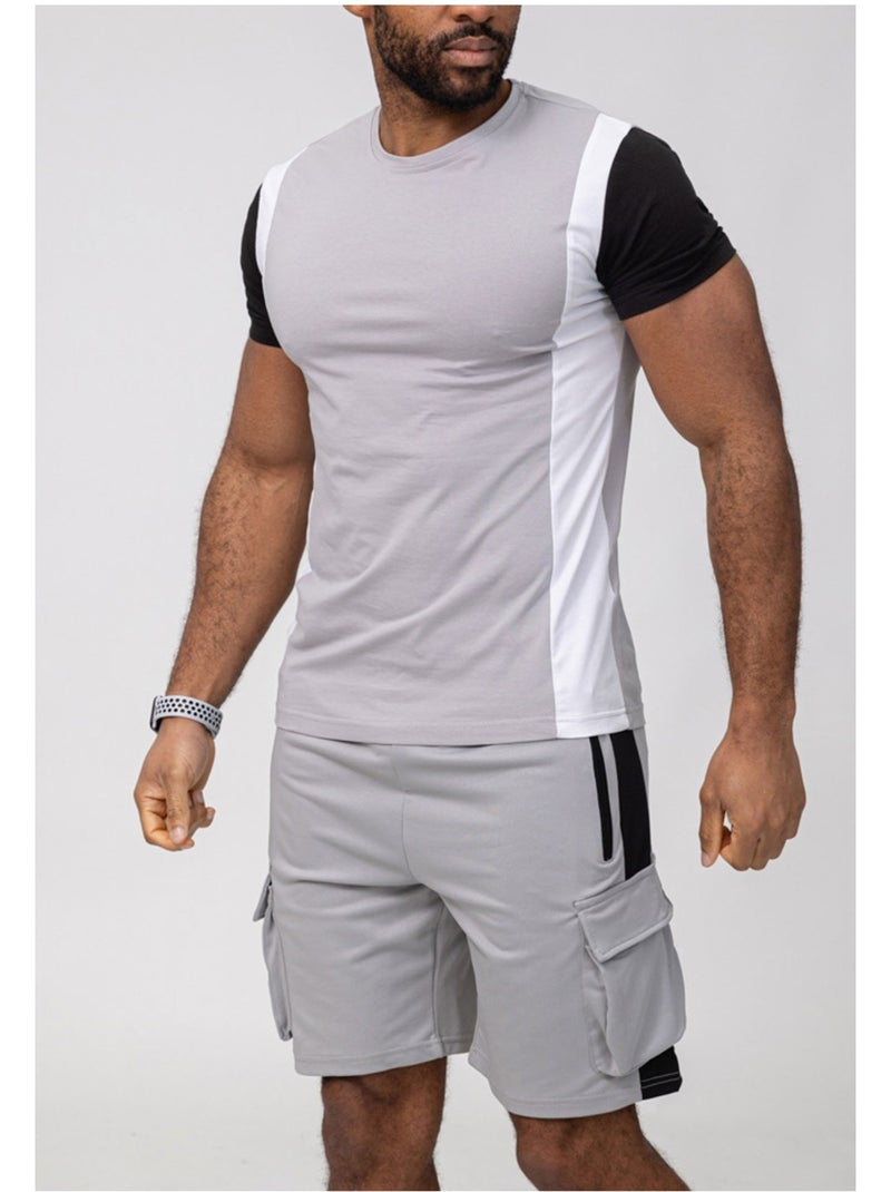 Ensemble Short,Tshirt Kebello Gris - Kiabi