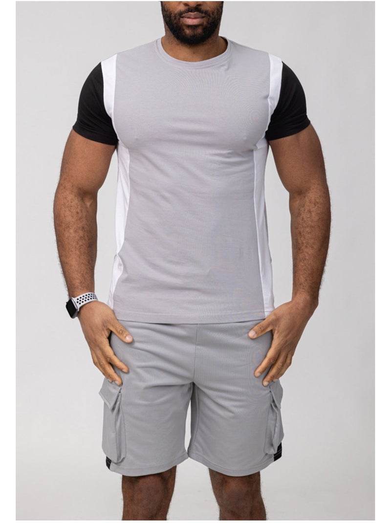 Ensemble Short,Tshirt Kebello Gris - Kiabi