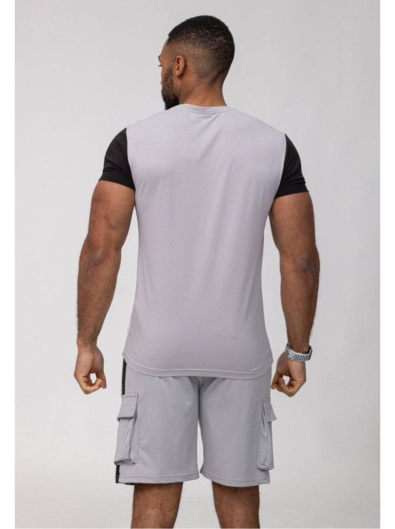 Ensemble Short,Tshirt Kebello Gris - Kiabi