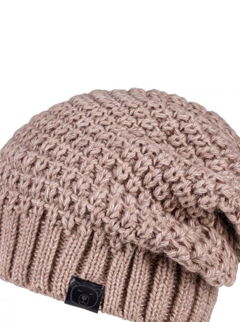 Ensemble Snood Bonnet Elixa - Made in UE Marron clair - Kiabi