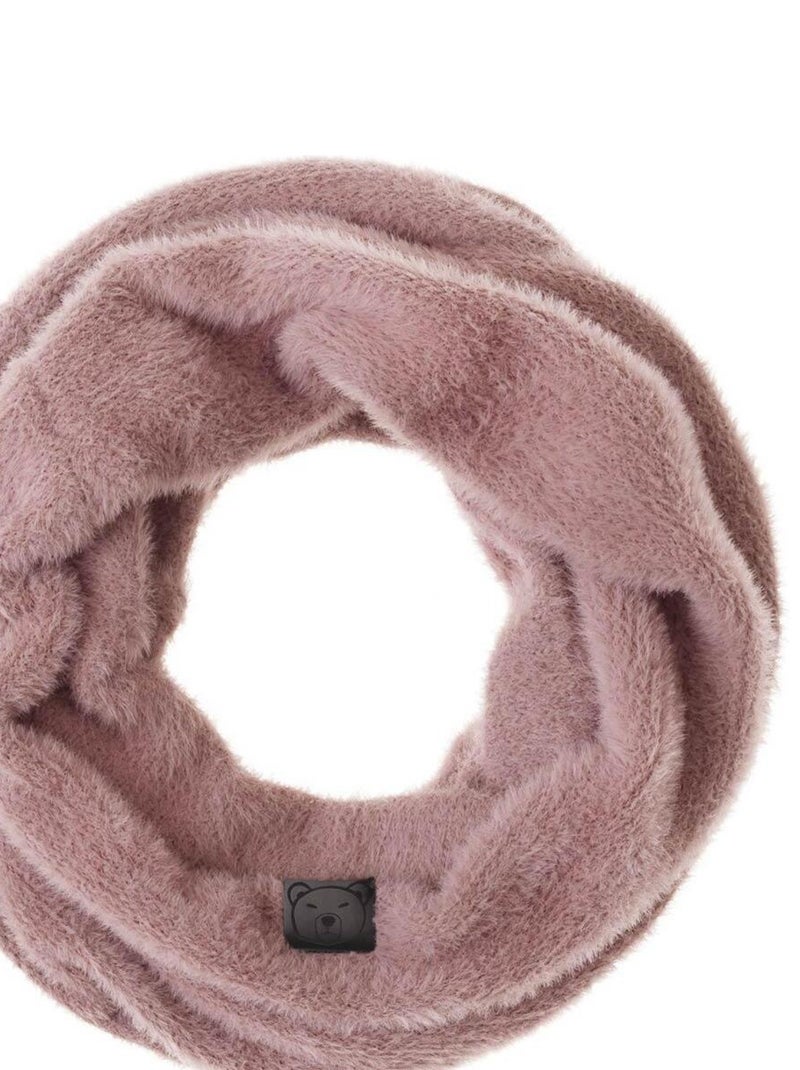 Ensemble Snood Bonnet Gants Etama - Made in UE Vieux rose - Kiabi
