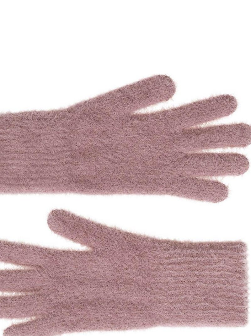 Ensemble Snood Bonnet Gants Etama - Made in UE Vieux rose - Kiabi