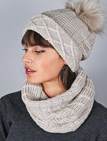 Ensemble Snood Bonnet Komin - Made in UE