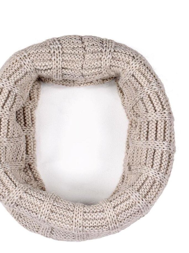 Ensemble Snood Bonnet Komin - Made in UE Beige - Kiabi