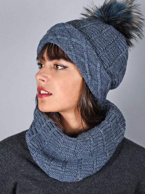 Ensemble Snood Bonnet Komin - Made in UE - Kiabi