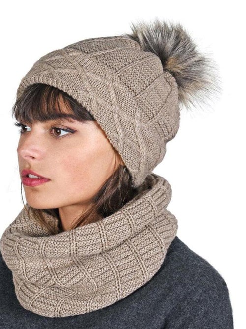 Ensemble Snood Bonnet Komin - Made in UE - Kiabi