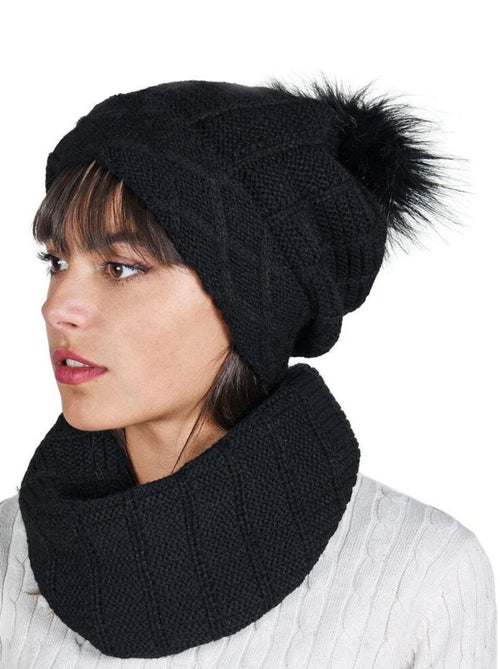 Ensemble Snood Bonnet Komin - Made in UE - Kiabi