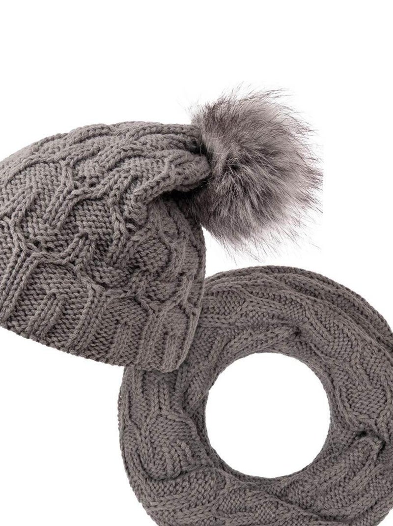 Ensemble Snood Bonnet Maribel - Made in UE Gris - Kiabi