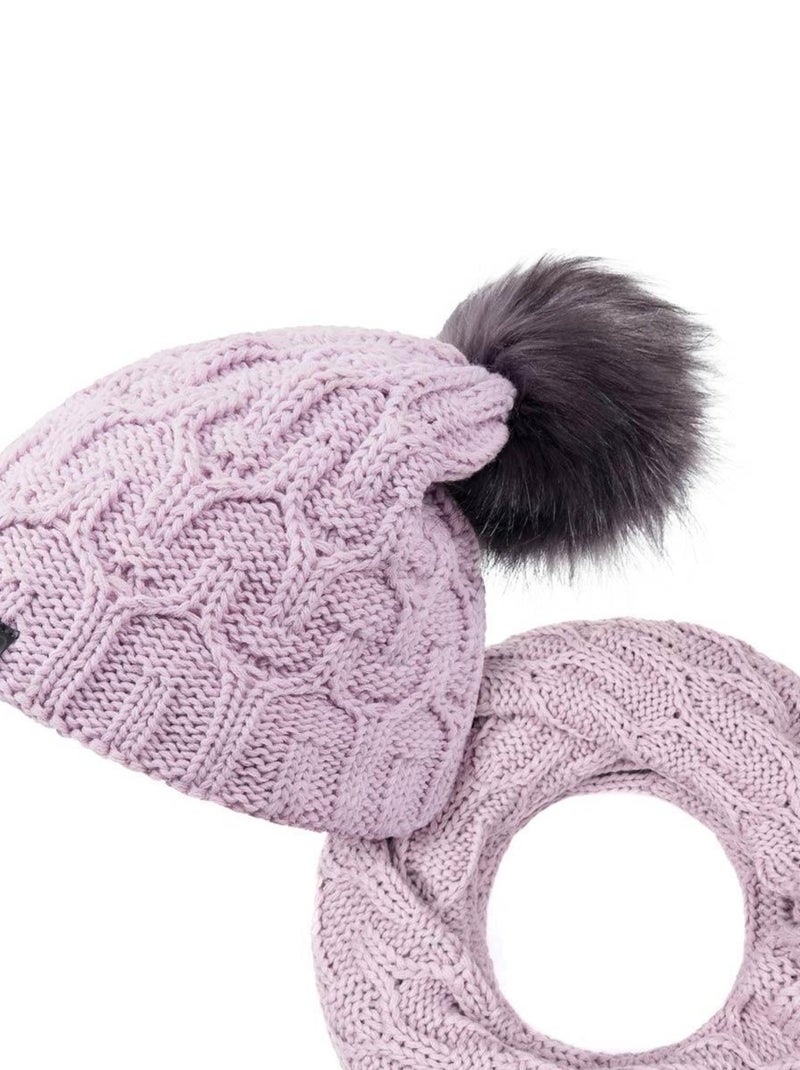 Ensemble Snood Bonnet Maribel - Made in UE Mauve lilas - Kiabi