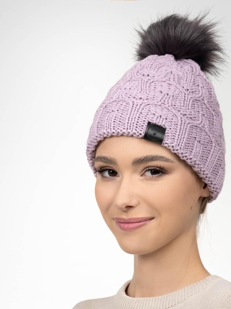 Ensemble Snood Bonnet Maribel - Made in UE Mauve lilas - Kiabi