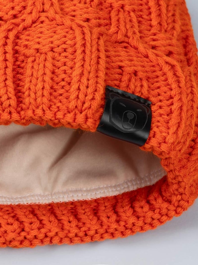 Ensemble Snood Bonnet Maribel - Made in UE Orange - Kiabi