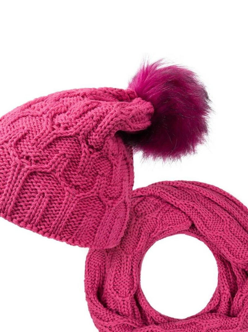 Ensemble Snood Bonnet Maribel - Made in UE Rose fushia - Kiabi