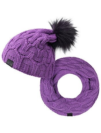 Bonnet docker en microfibre - violet - Kiabi - 7.00€