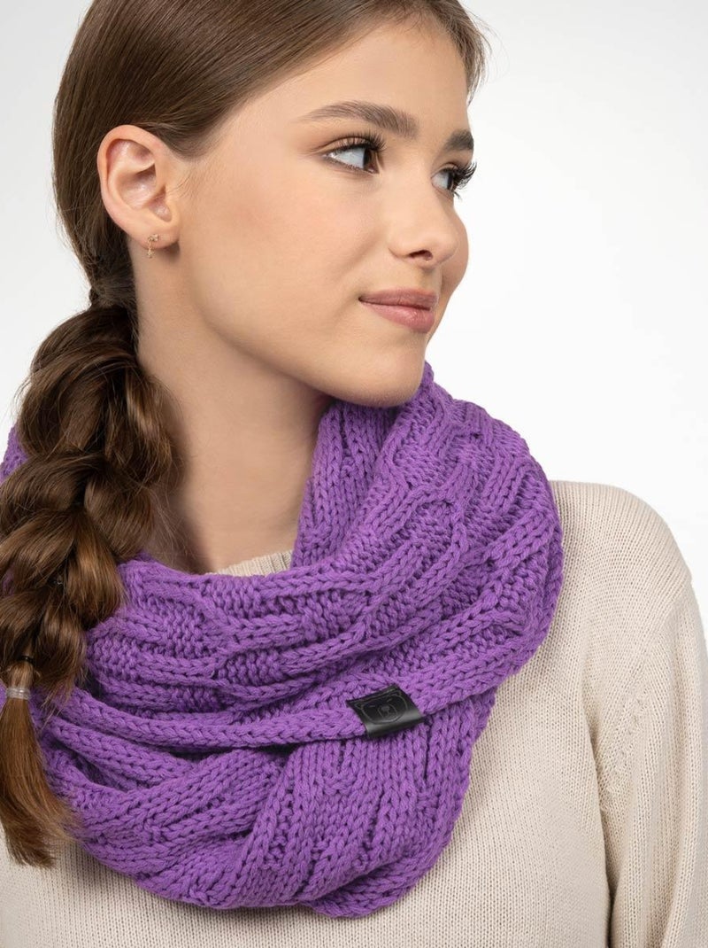 Ensemble Snood Bonnet Maribel - Made in UE Violet - Kiabi