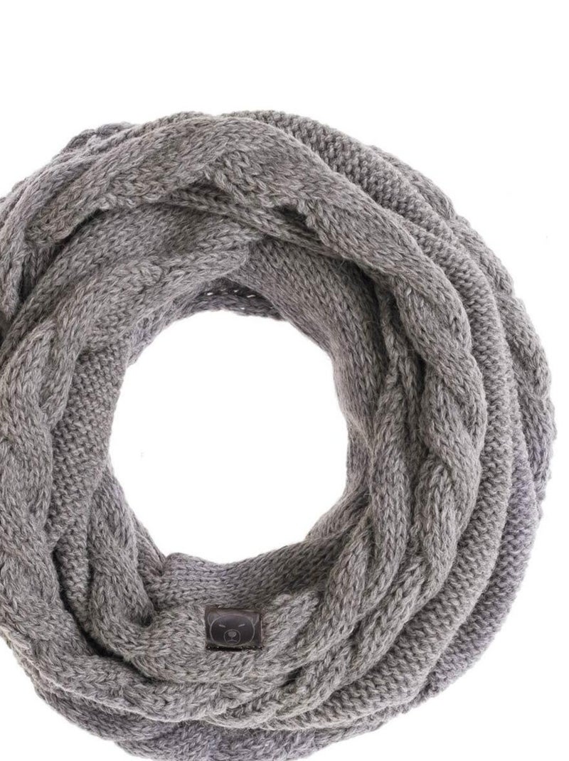 Ensemble Snood Bonnet Moyna - Made in UE Gris foncé - Kiabi