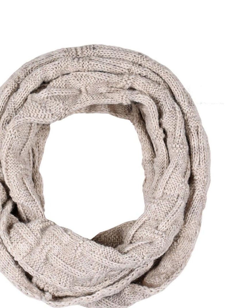 Ensemble Snood Bonnet Nora - Made in UE Beige - Kiabi
