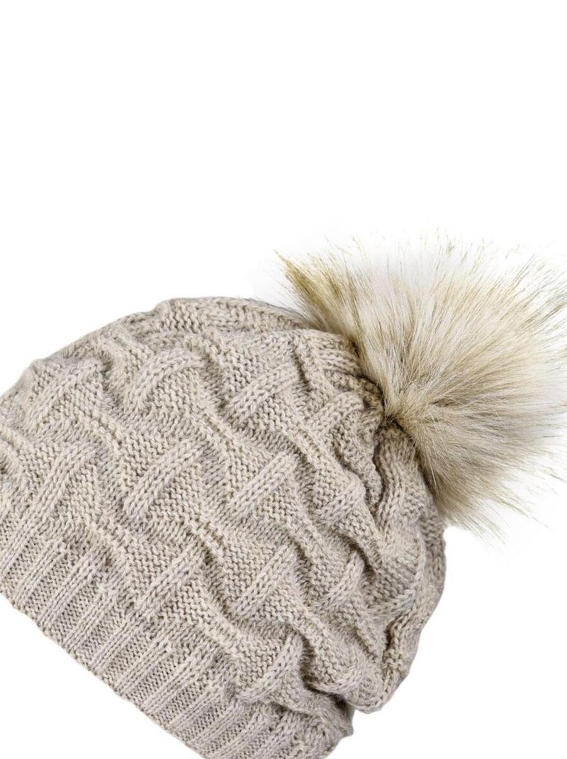 Ensemble Snood Bonnet Nora - Made in UE Beige - Kiabi