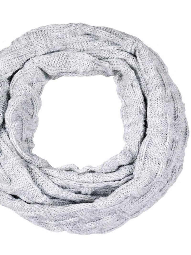 Ensemble Snood Bonnet Nora - Made in UE Gris clair - Kiabi