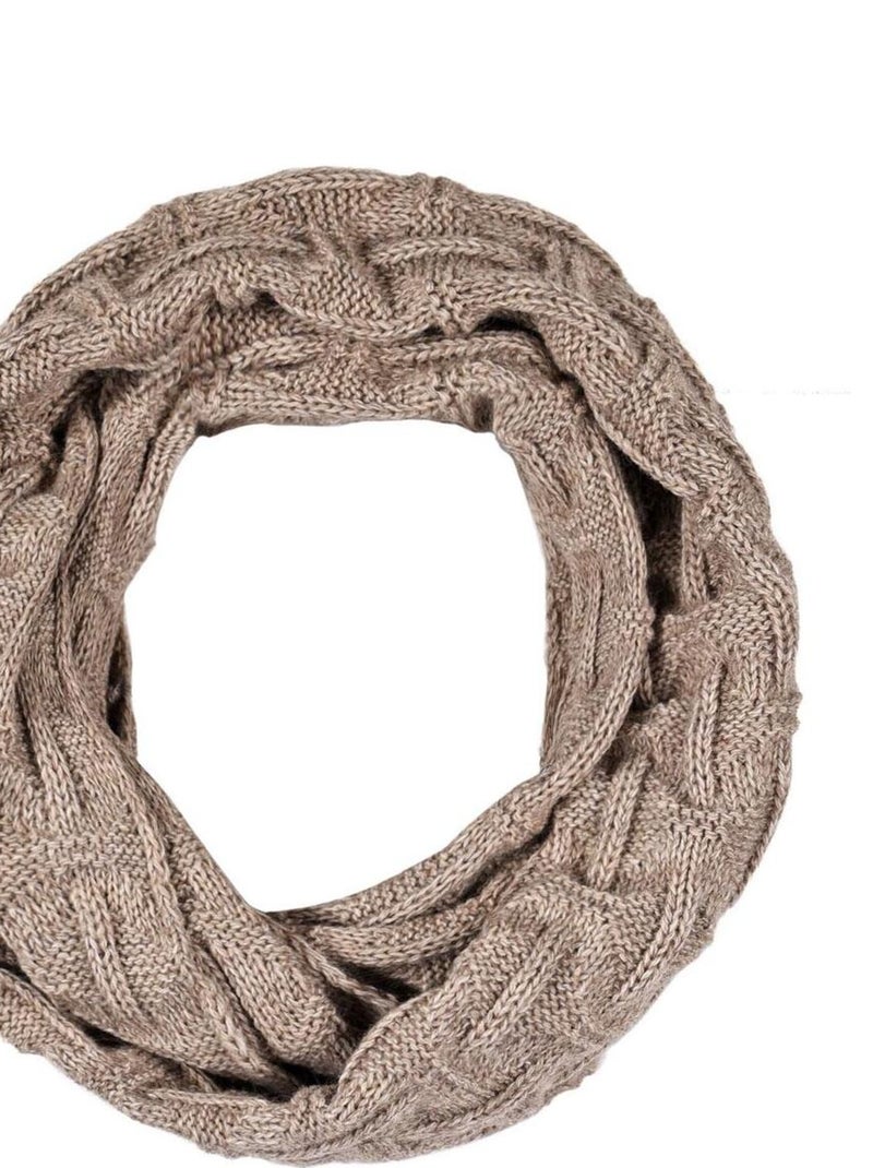 Ensemble Snood Bonnet Nora - Made in UE Marron clair - Kiabi