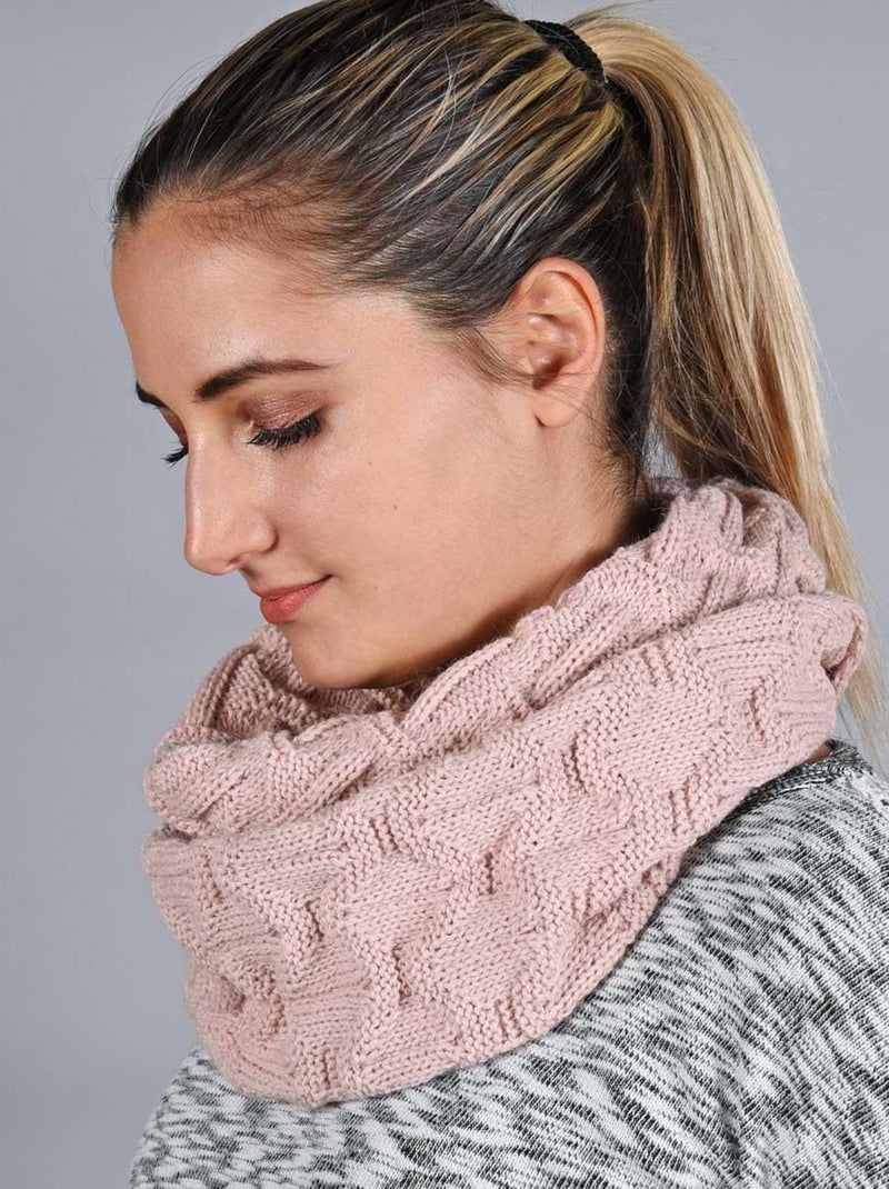 Ensemble Snood Bonnet Nora - Made in UE Rose - Kiabi