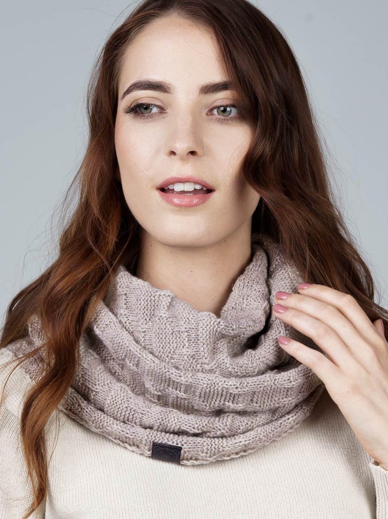 Ensemble Snood Bonnet Wiska - Made in UE Beige - Kiabi