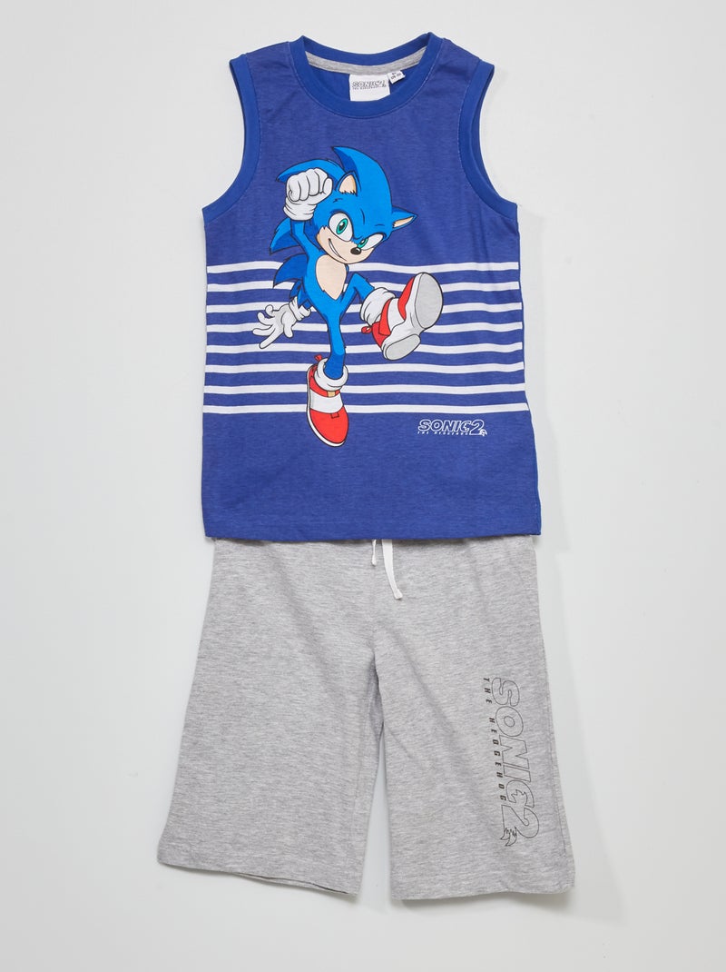 Ensemble 'Sonic' - 2 pièces bleu/gris - Kiabi
