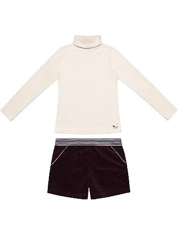Ensemble Sous-pull & short marron - 'LA FAUTE A VOLTAIRE'